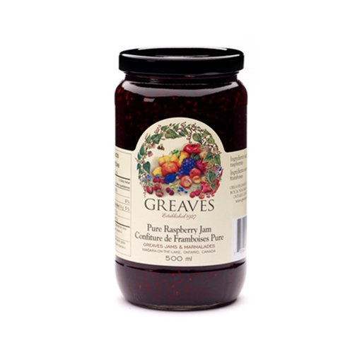 [50800] Greaves Pure Raspberry Jam 500ml
