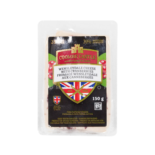 Coombe Castle Wensleydale With Cranberries 150G