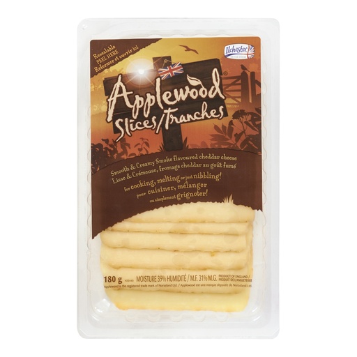 [125527] Ilchester Applewood Cheddar Cheese Slices 180g