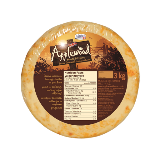 [66930] Ilchester Smoked Applewood Cheddar Cheese 0.5lb
