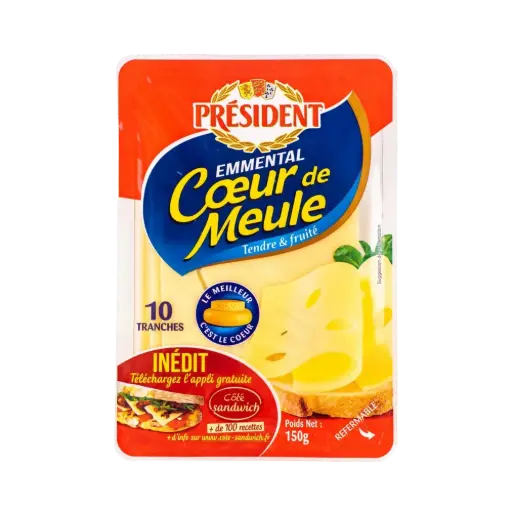 President Sliced Emmental Cheese 150g