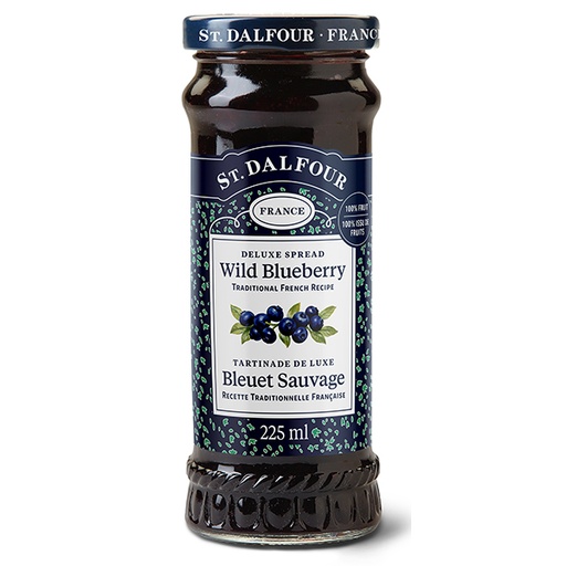 [51308] St. Dalfour Wild Blueberry Fruit Spread 225Ml
