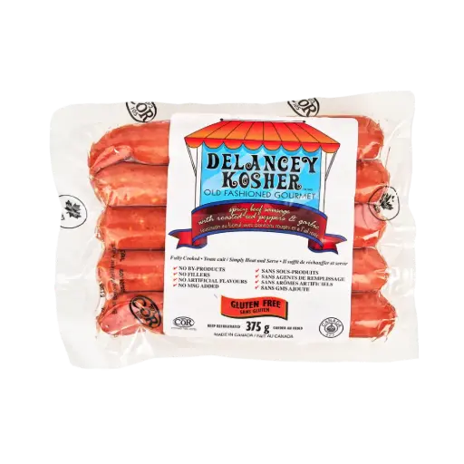 [61949] Delancey Kosher Spicy Beef Sausage 375g