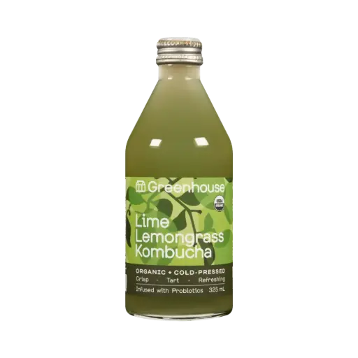 [116932] Greenhouse Lime Lemongrass Kombucha 325ml