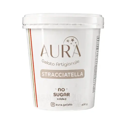 Aura Gelato Artigianale  Stracciatella No Sugar Added Gelato 400G