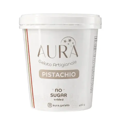 Aura Gelato Artigianale  Pistachio No Sugar Added Gelato 400G