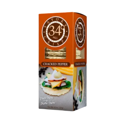 [53916] 34 Degrees Cracked Pepper Savory Crisps 127G