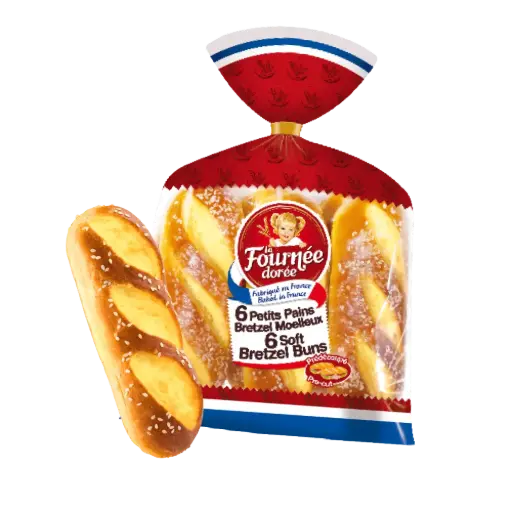 La Fournee Brioche Bretzel Bun 400G