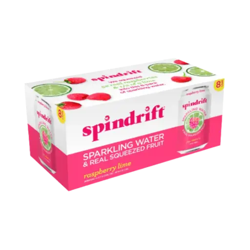 Spindrift Raspberry Lime Sparkling Water 8Pk