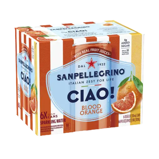 San Pellegrino Ciao Blood Orange Sparkling Water 6 X 330Ml