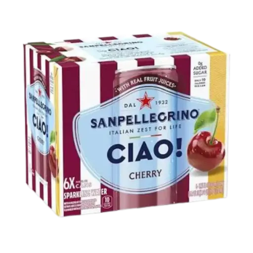 San Pellegrino Ciao Cherry Sparkling Water 6 X 330Ml