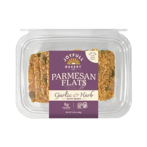 Joyfull Bakery Garlic And Herb Seeded Parmesan Flats 85G