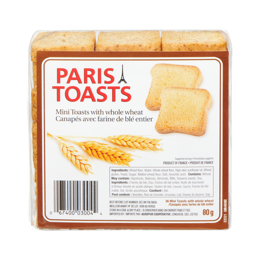[54832] Paris Orginal Whole Wheat Toasts 80G