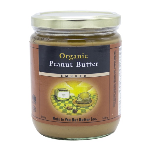 [55363] Nuts To You Organic Peanut Butter Smooth 500G