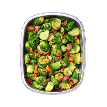 CHARRED BRUSSEL SPROUTS WITH BACON