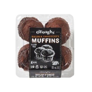 O'DOUGHS DOUBLE CHOCOLATE MUFFINS